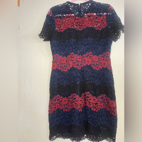 Express Black and Red Lace Mini Dress - Picture 7 of 7